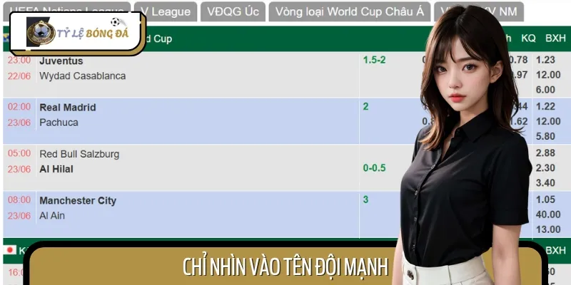 Một trong những sai lầm phổ biến đó là chỉ tin vào đội bóng mạnh